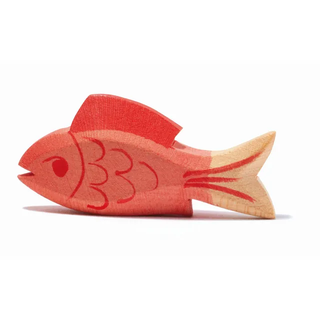 Ostheimer Pesce rosso figura in legno massello 2,8 cm