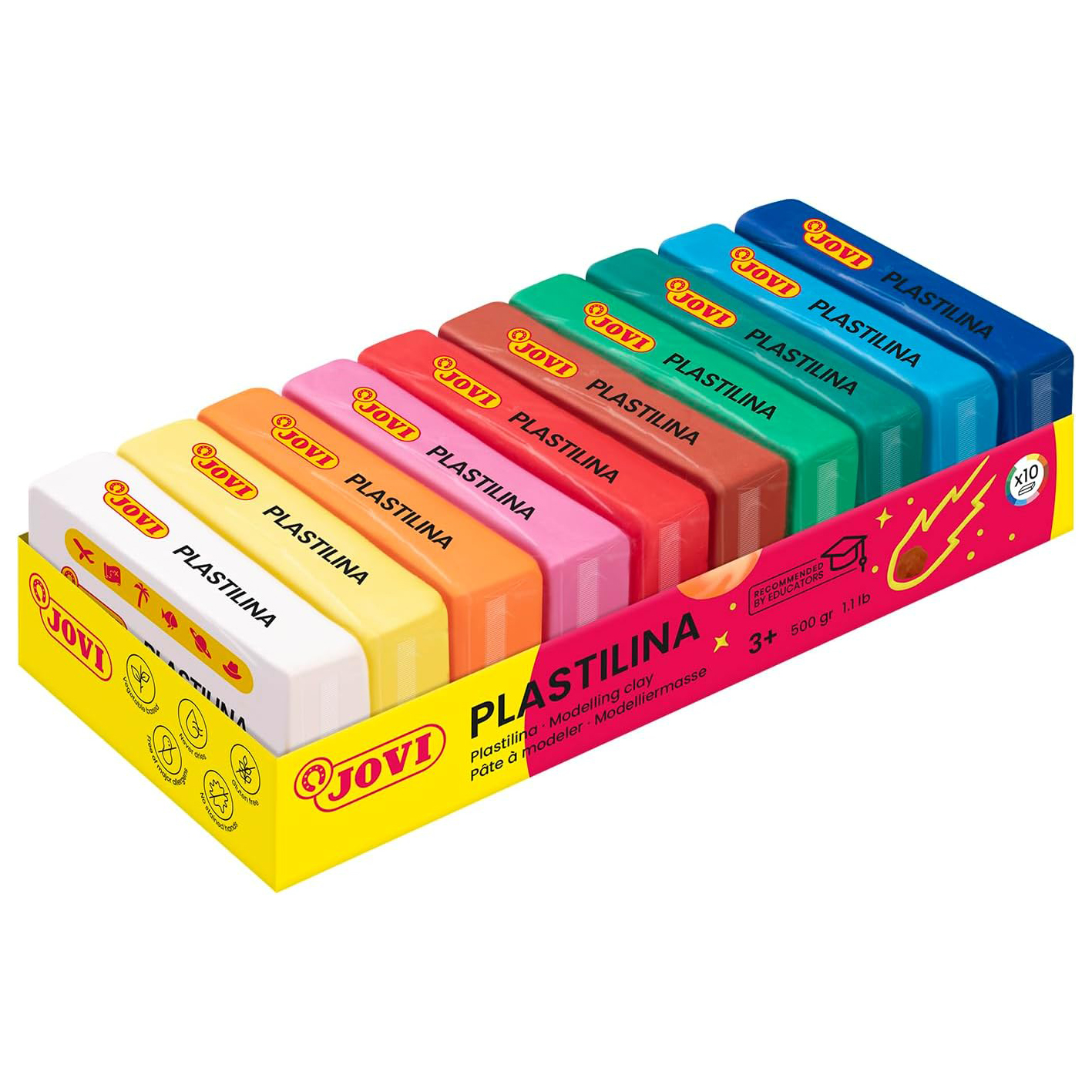 Jovi plastilina vegetale 10x50 g set 10 colori