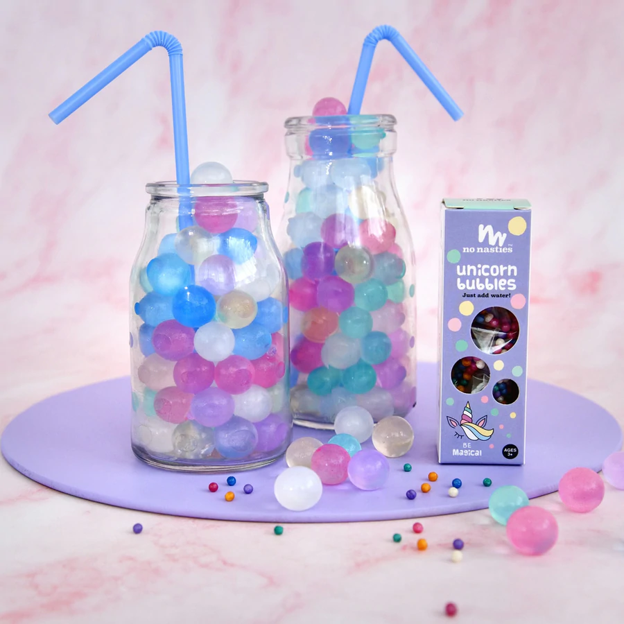 No Nasties Perle d'acqua gioco sensoriale arcobaleno e viola