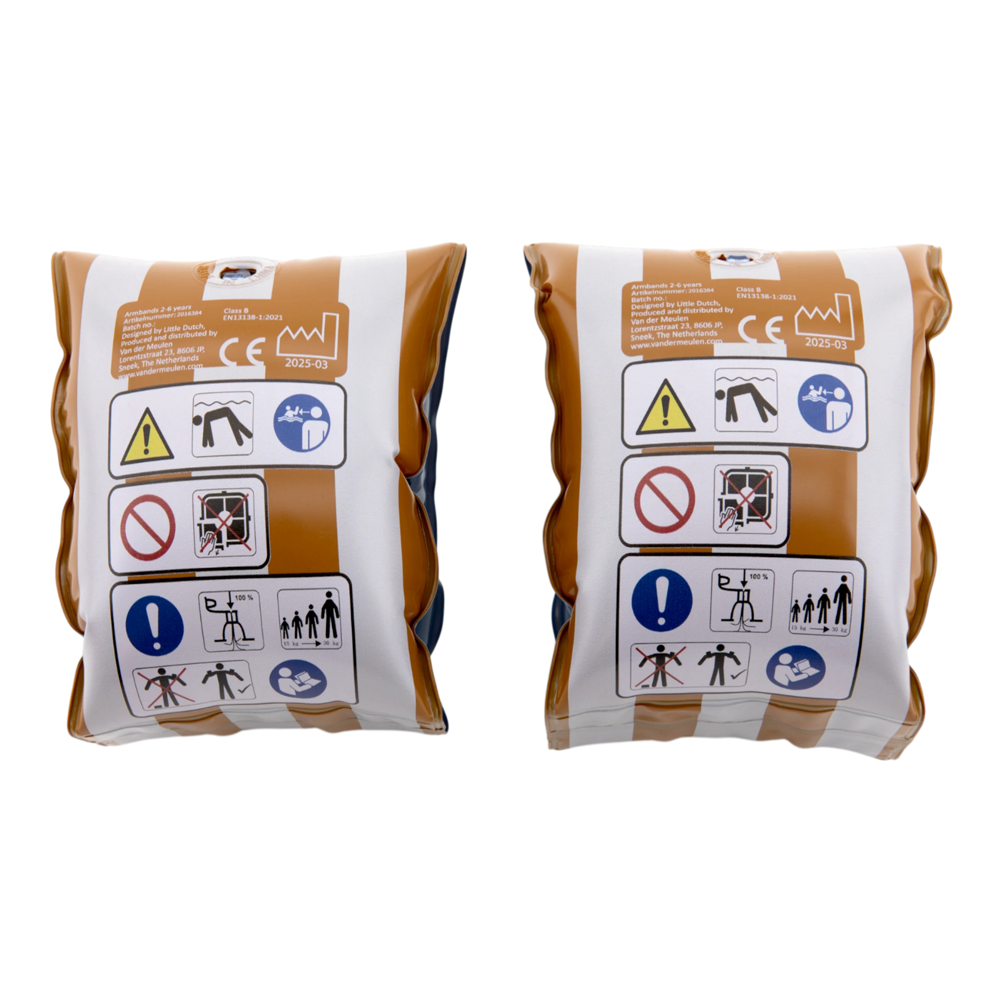 Little Dutch Balene braccioli bimbo 2-6 anni righe marroni