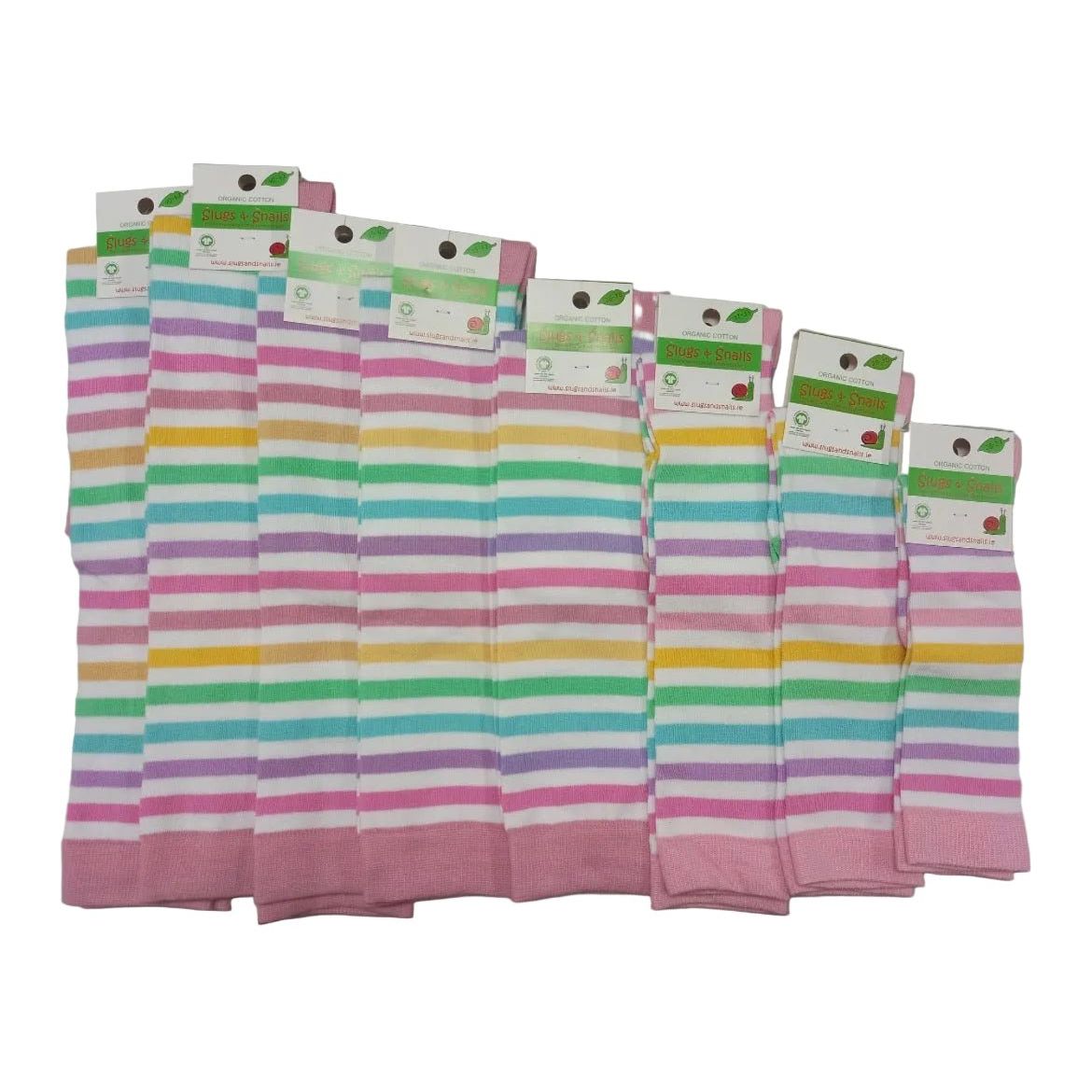 Slugs & Snails Pastel Stripe calzini alti 26-27 cotone bio