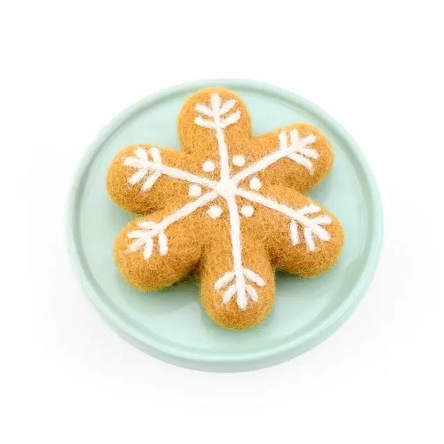 Tara Treasures biscotto feltro fiocco di neve 8 cm