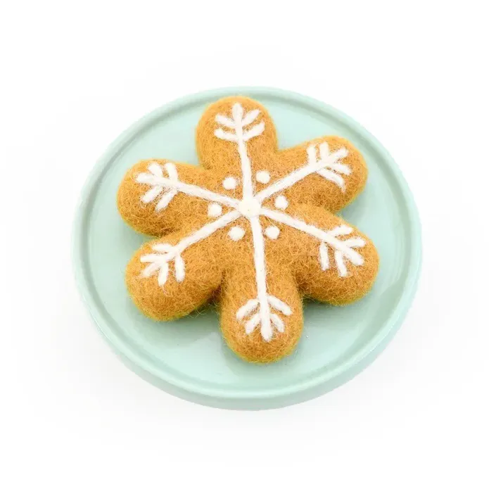 Tara Treasures biscotto feltro fiocco di neve 8 cm