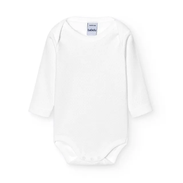 Babidu body incrociato neonato cotone pois maniche lunghe