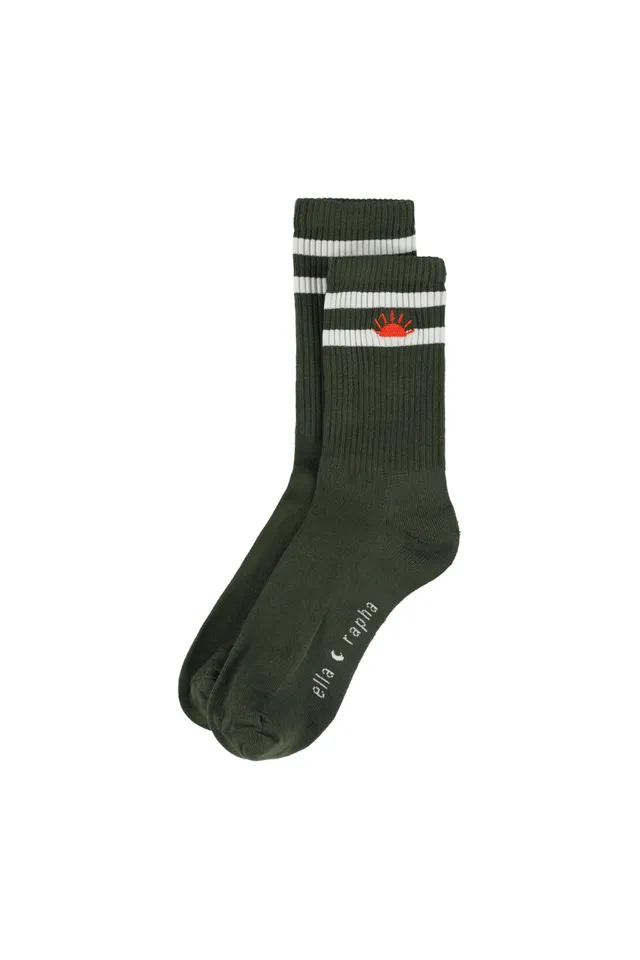 Ella and Rapha Sunrise calzini khaki cotone 42-45