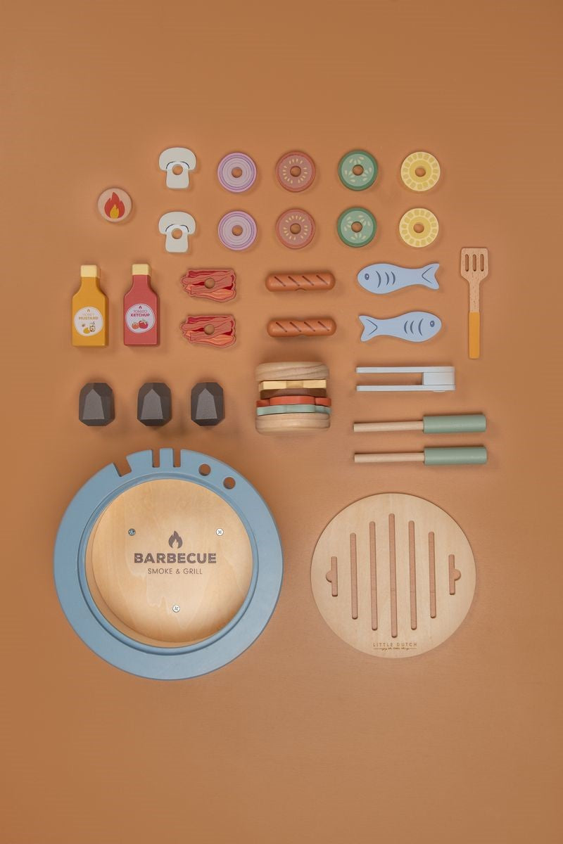 Little Dutch set barbecue legno 34 pezzi bimbi
