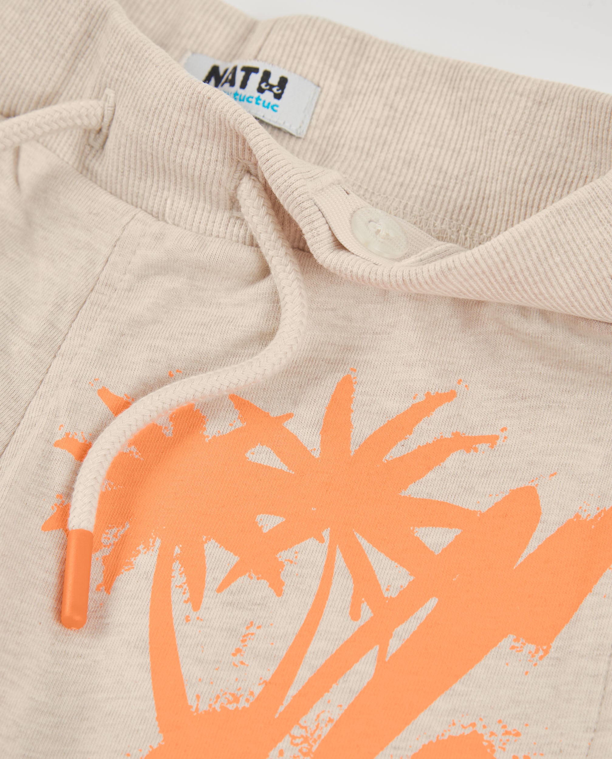 Tuc Tuc bermuda bimbo beige stampa graffiti palme