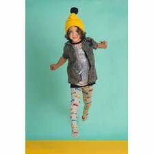 Slugs & Snails Bug Cars on Grey collant bimbi cotone organico