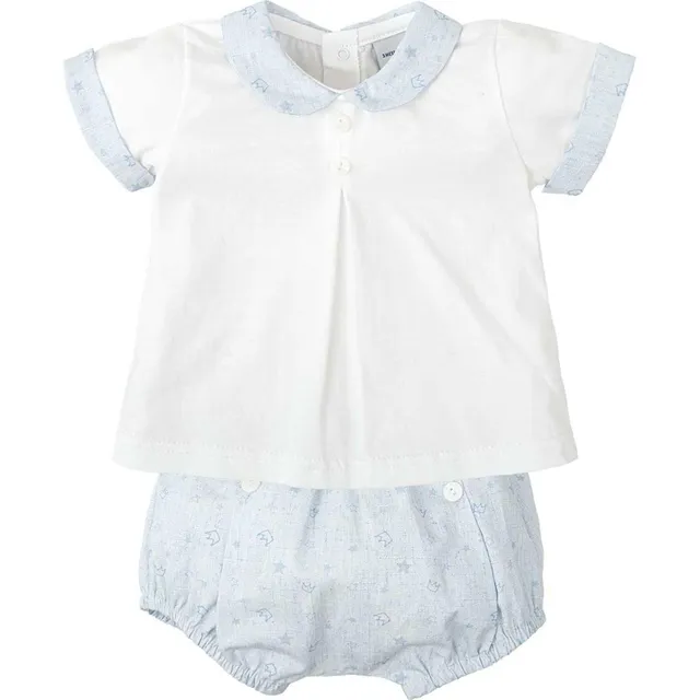 Babidu Set Neonato Stelle Azzurro 3 Mesi Cotone