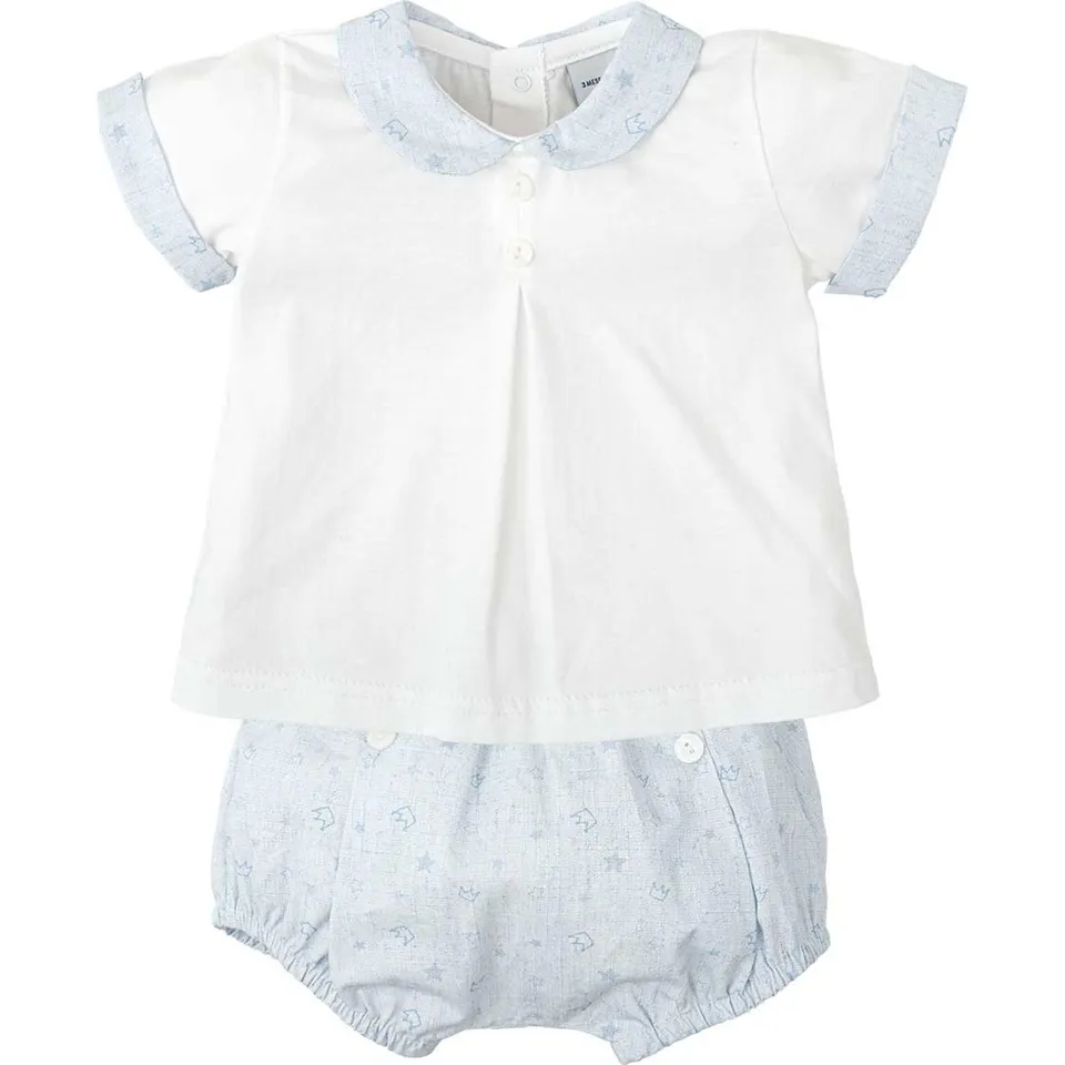Babidu Set Neonato Stelle Azzurro 3 Mesi Cotone