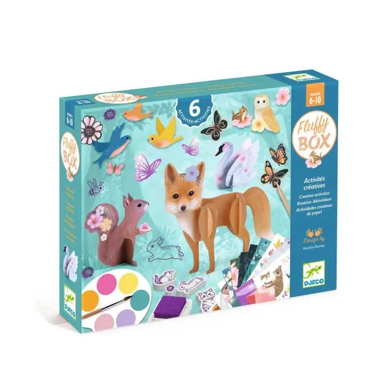 Djeco Fluffy set artistico multiattività 6 attività creative
