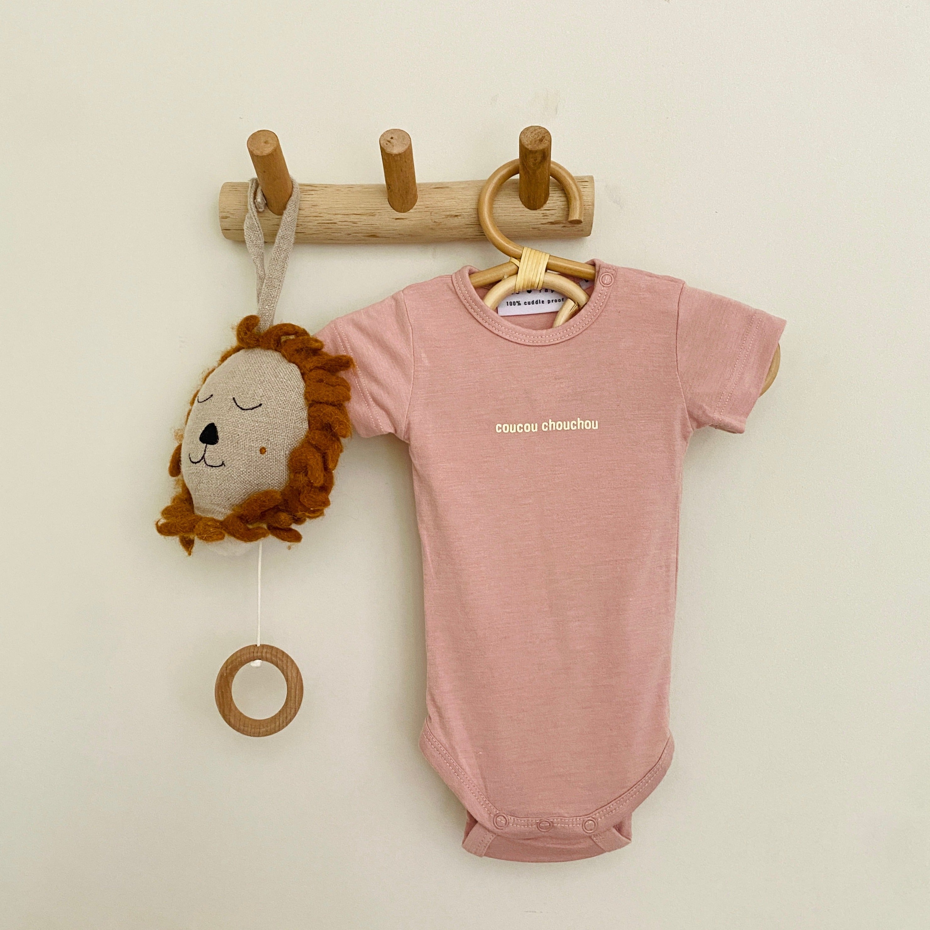 Ella and Rapha COUCOU CHOUCHOU body rosa neonato morbido