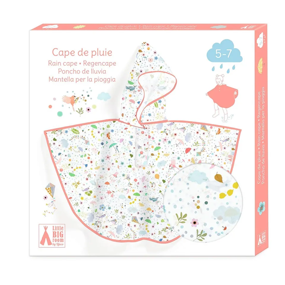 Djeco Lightness Mantellina Antipioggia Bambino 5-7 Anni