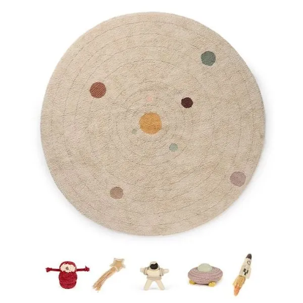 Lorena Canals Solar System tappeto rotondo 150 cm cotone