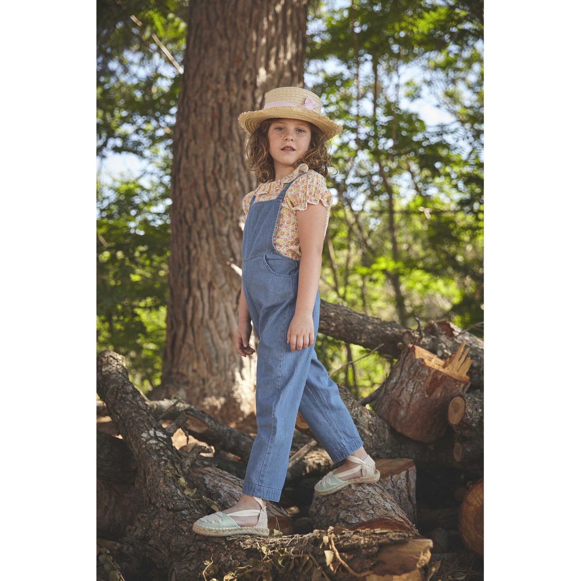 Babidu set neonata salopette jeans e maglia 24 mesi