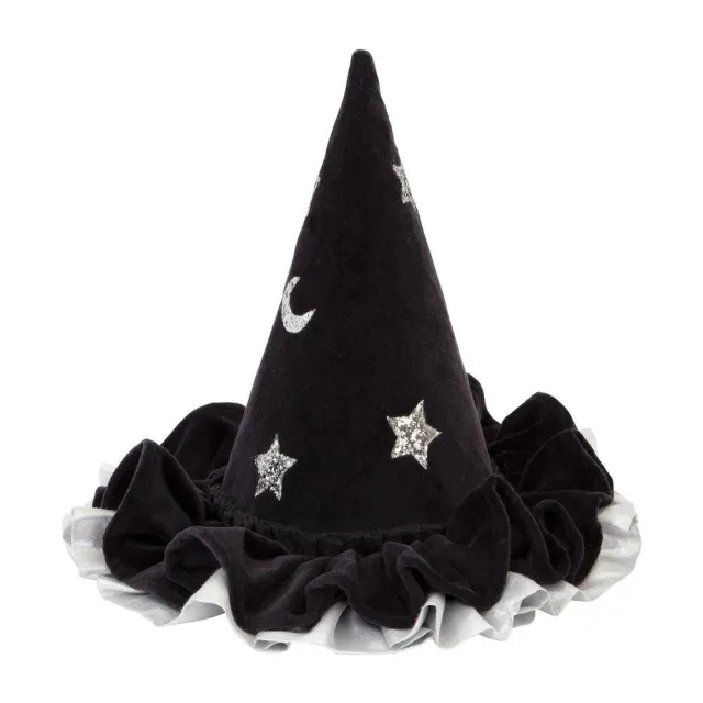 Meri Meri Pioggia di Stelle cappello strega velluto nero
