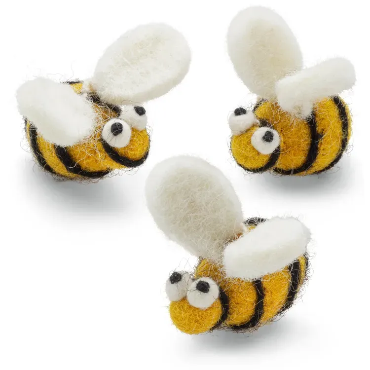 Gry & Sif Api set 3 pendenti feltro lana 3 cm