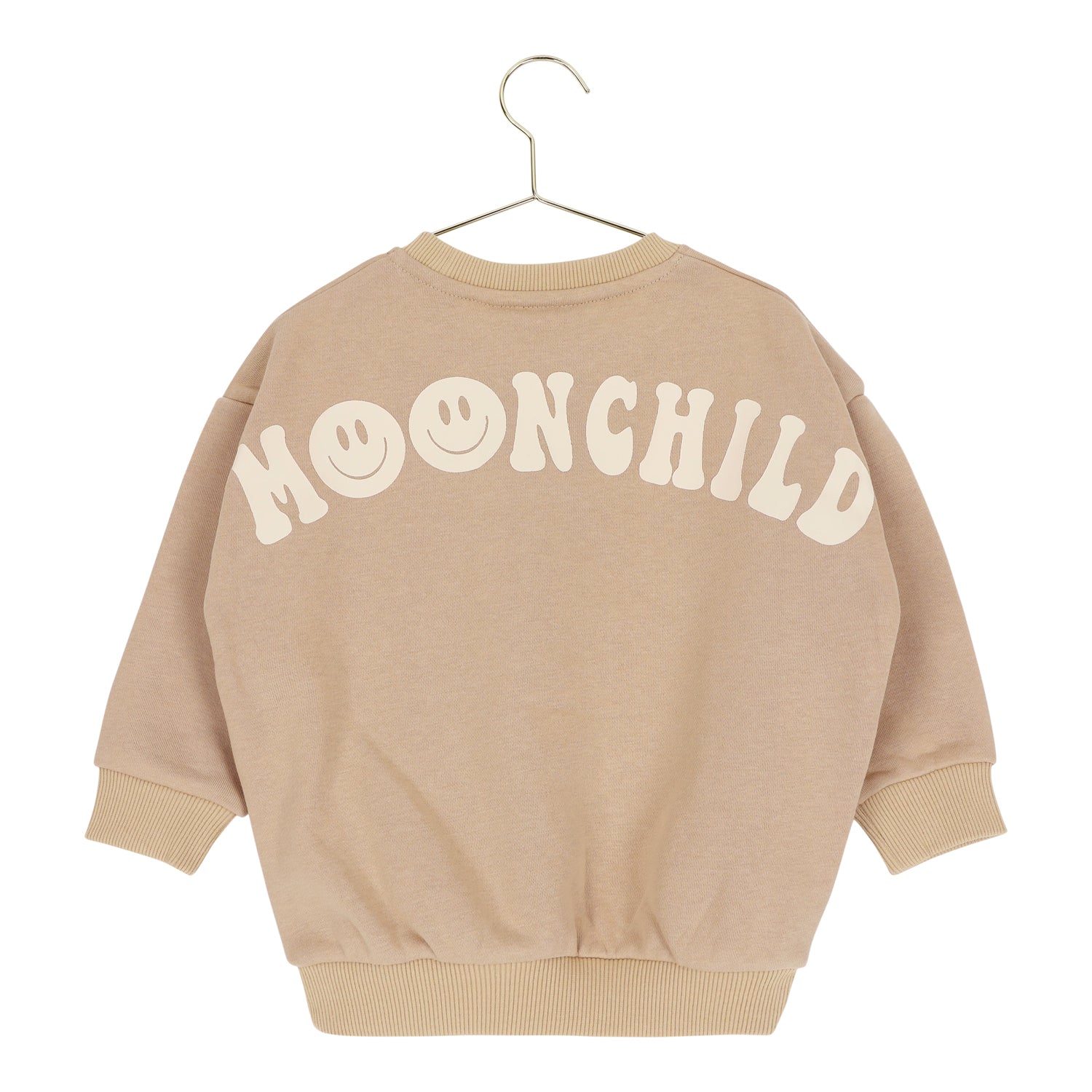 Ella and Rapha Moonchild felpa bimbo beige cotone morbido