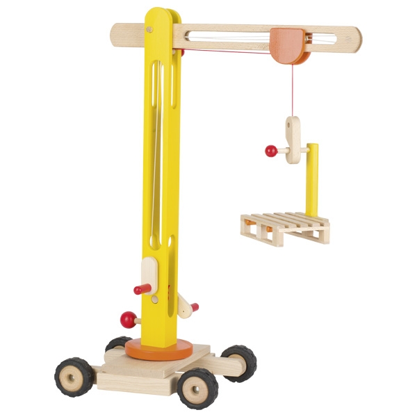 Goki Automezzo Gru Cantiere giocattolo giallo 64 cm