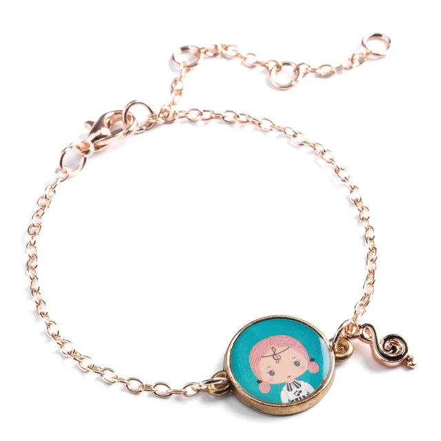 Djeco Tinyly Sidonie braccialetto oro con medaglione