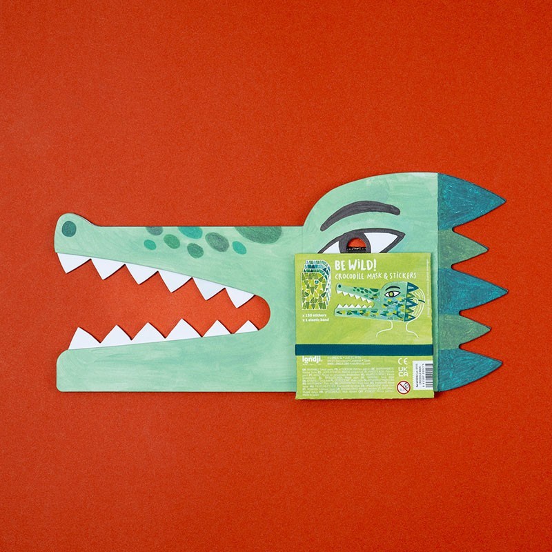 Londji Be Wild Crocodile maschera coccodrillo con adesivi