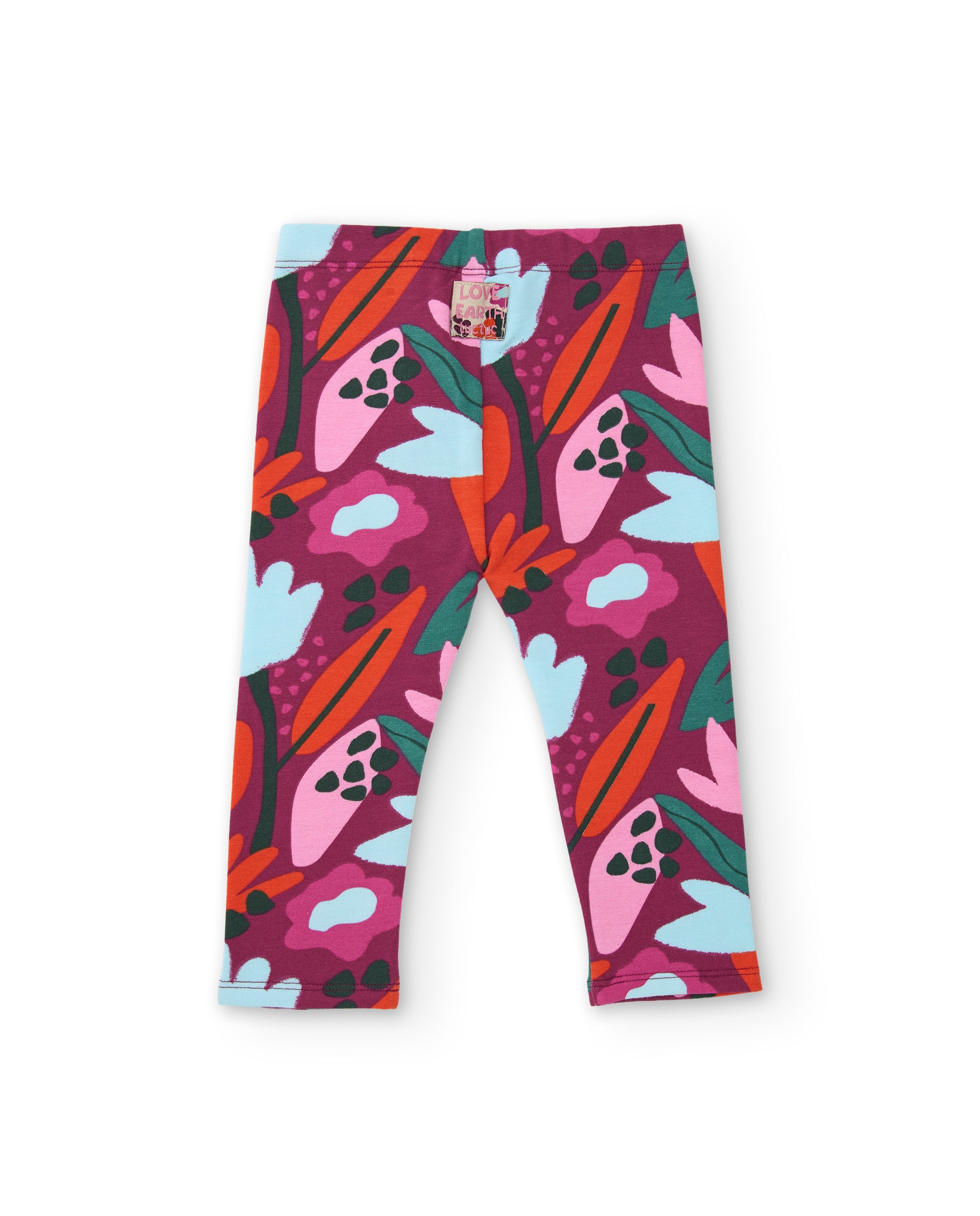 Tuc Tuc Leggings bambina bordeaux fiori pile
