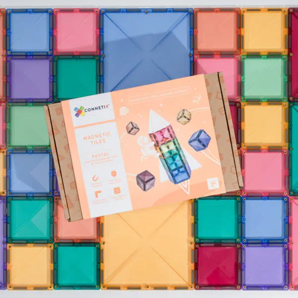 Connetix Pastel Square Pack costruzioni magnetiche 40 pezzi pastello