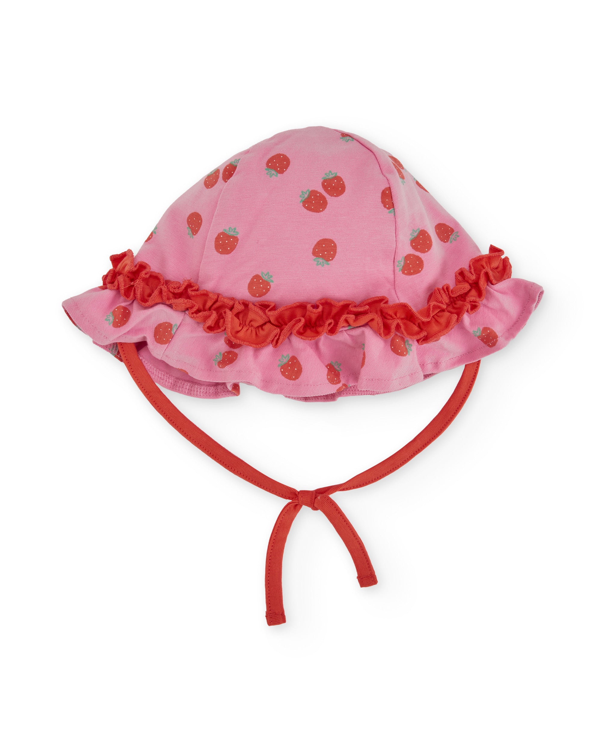 Tuc Tuc cappello neonata fragole rosa cotone
