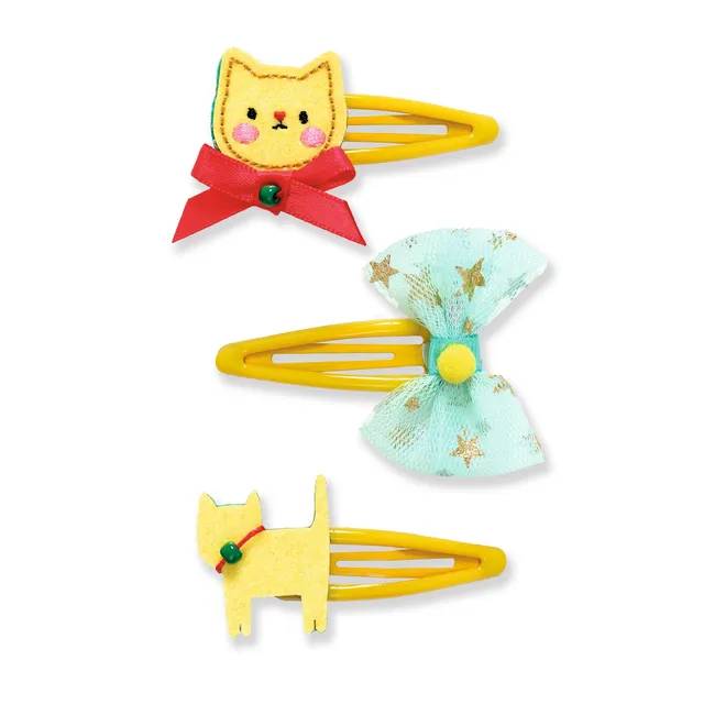 Djeco Mina Cat Clip per Capelli 3 Pezzi