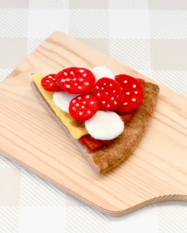 Tara Treasures Pizza Pepperoni gioco feltro fatto a mano
