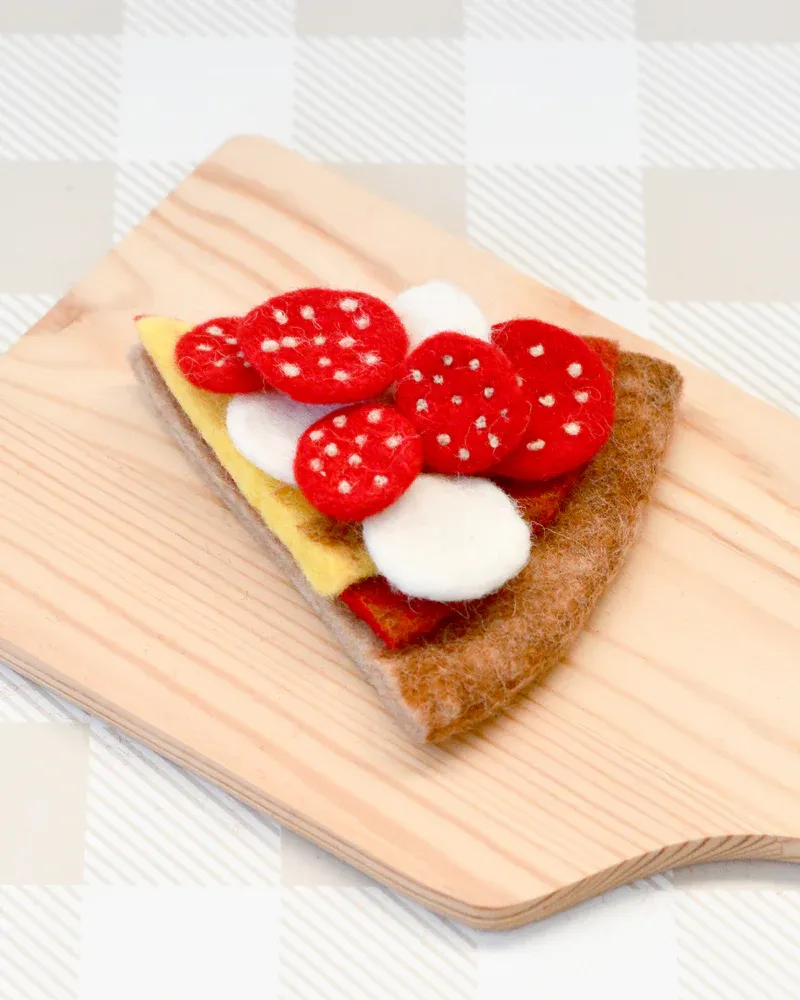 Tara Treasures Pizza Pepperoni gioco feltro fatto a mano