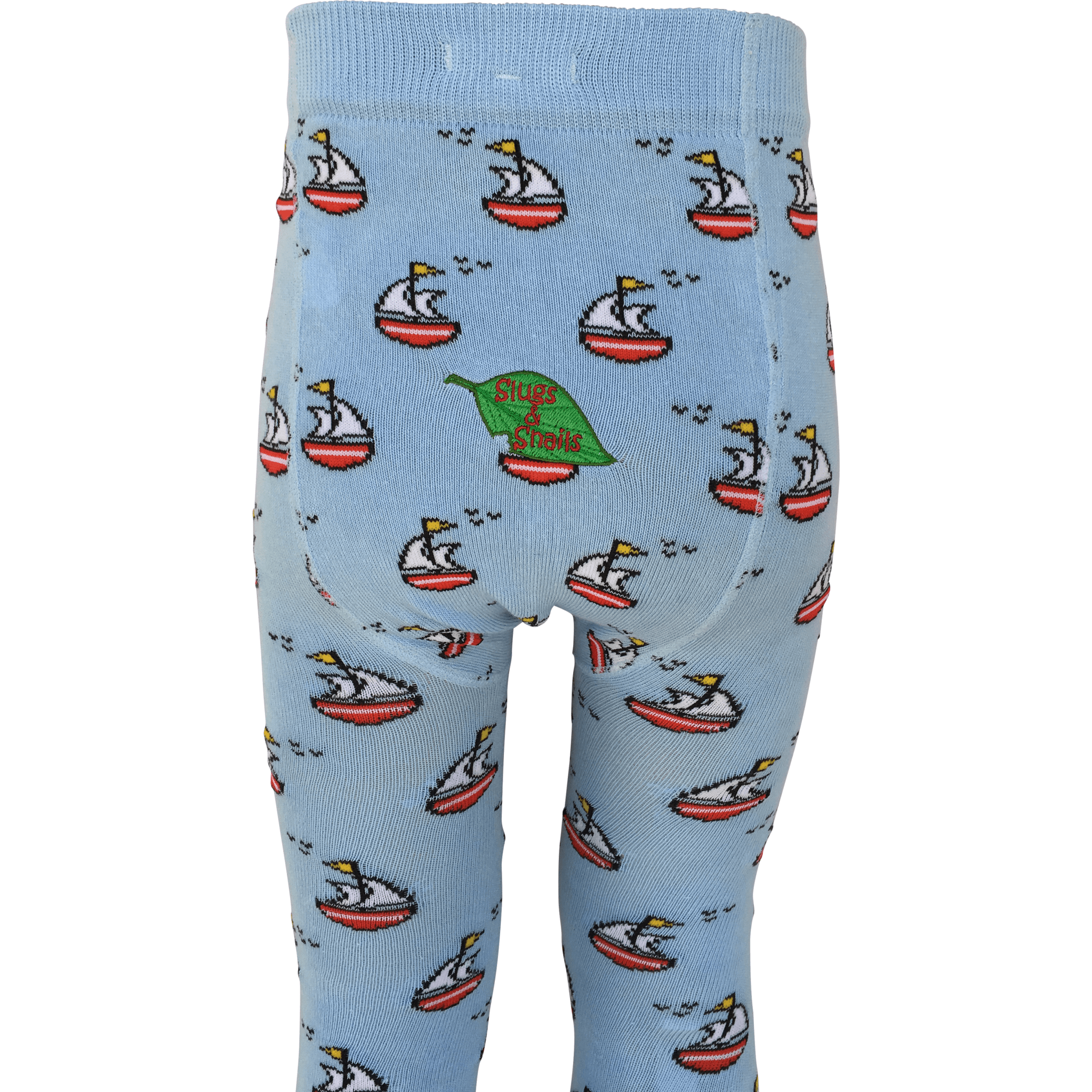 Slugs & Snails Hampton collant bimbo azzurro barche cotone bio