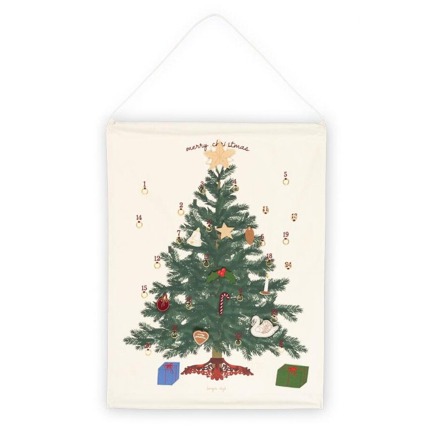 Konges Slojd Decor Tree calendario avvento 24 pezzi cotone