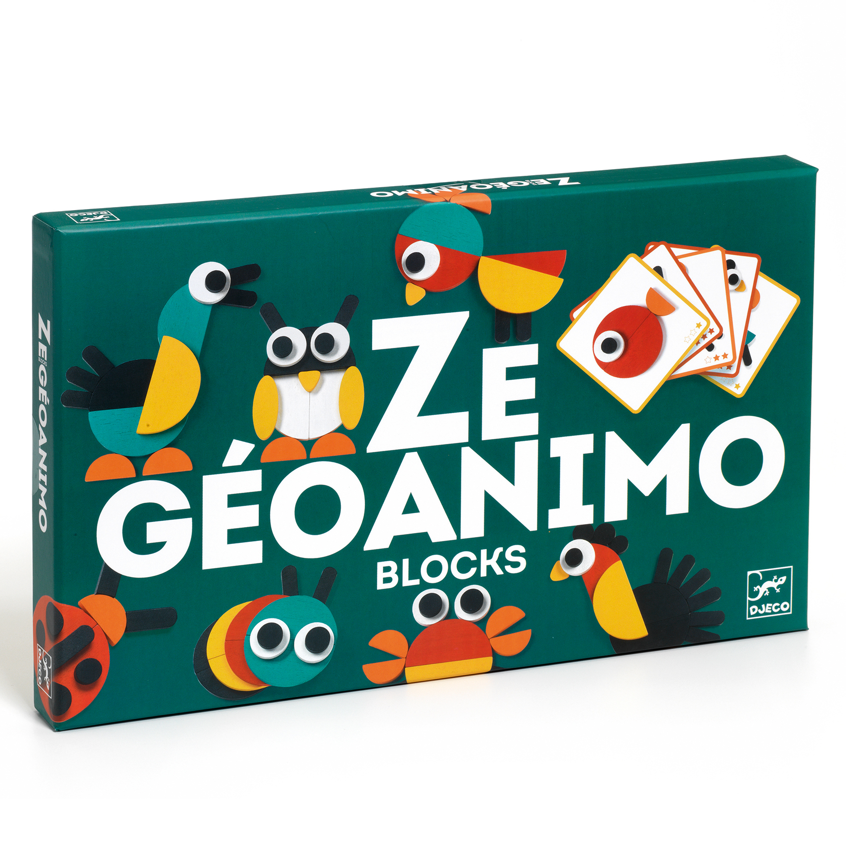 Djeco Ze Geoanimo Blocks gioco forme legno 29 pezzi