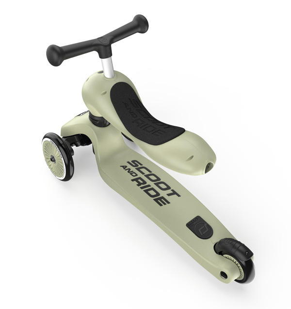 Scoot and Ride Highwaykick 1 monopattino cavalcabile Olive 1-5 anni