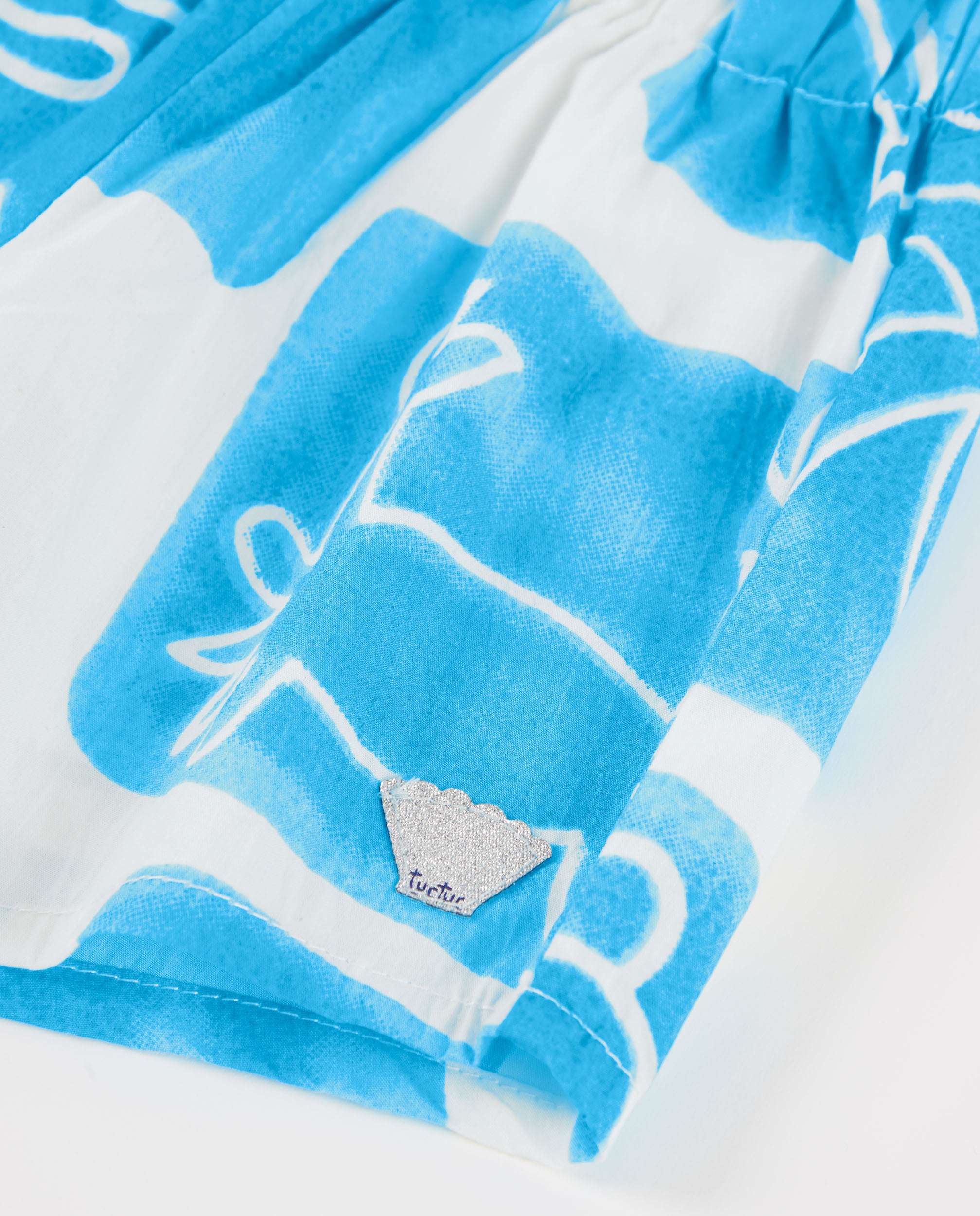 Tuc Tuc shorts bambina bianchi con stampa marina