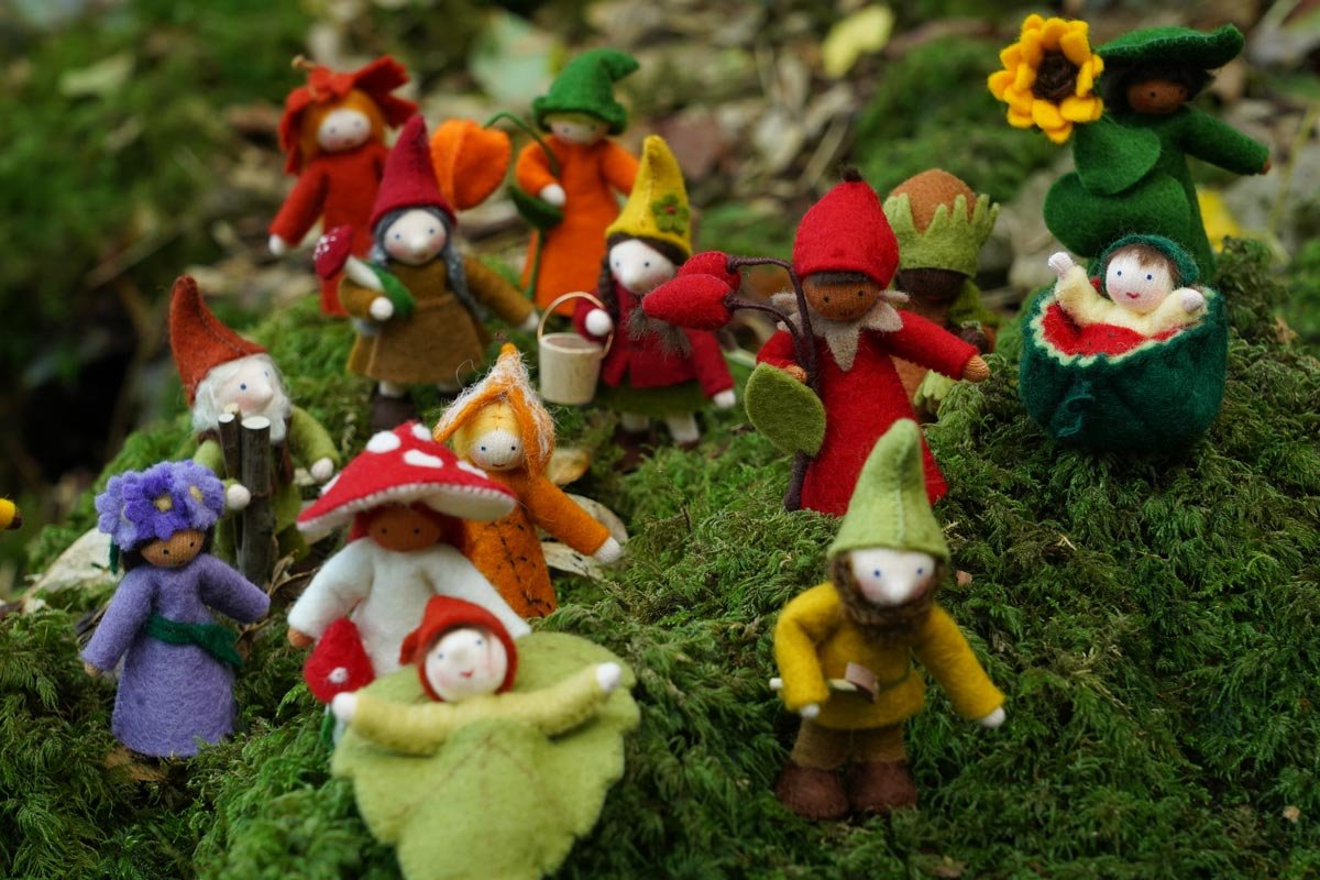 Ambrosius Ambro-Dolls Gnomo Foresta Boy 8 bambola feltro 7 cm