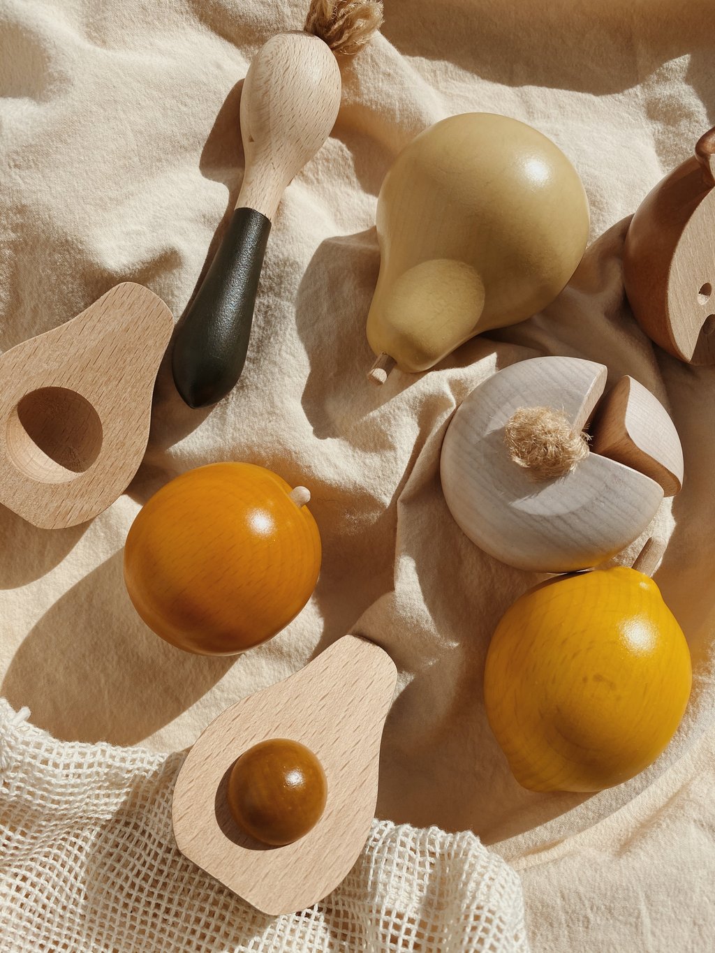 Konges Sløjd Frutta e Verdura Gioco Simbolico Legno 7 Pezzi