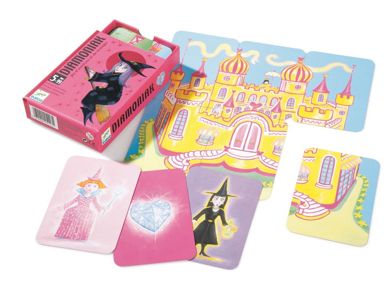 Djeco Diamoniak gioco carte castello 55 carte 2-4 giocatori