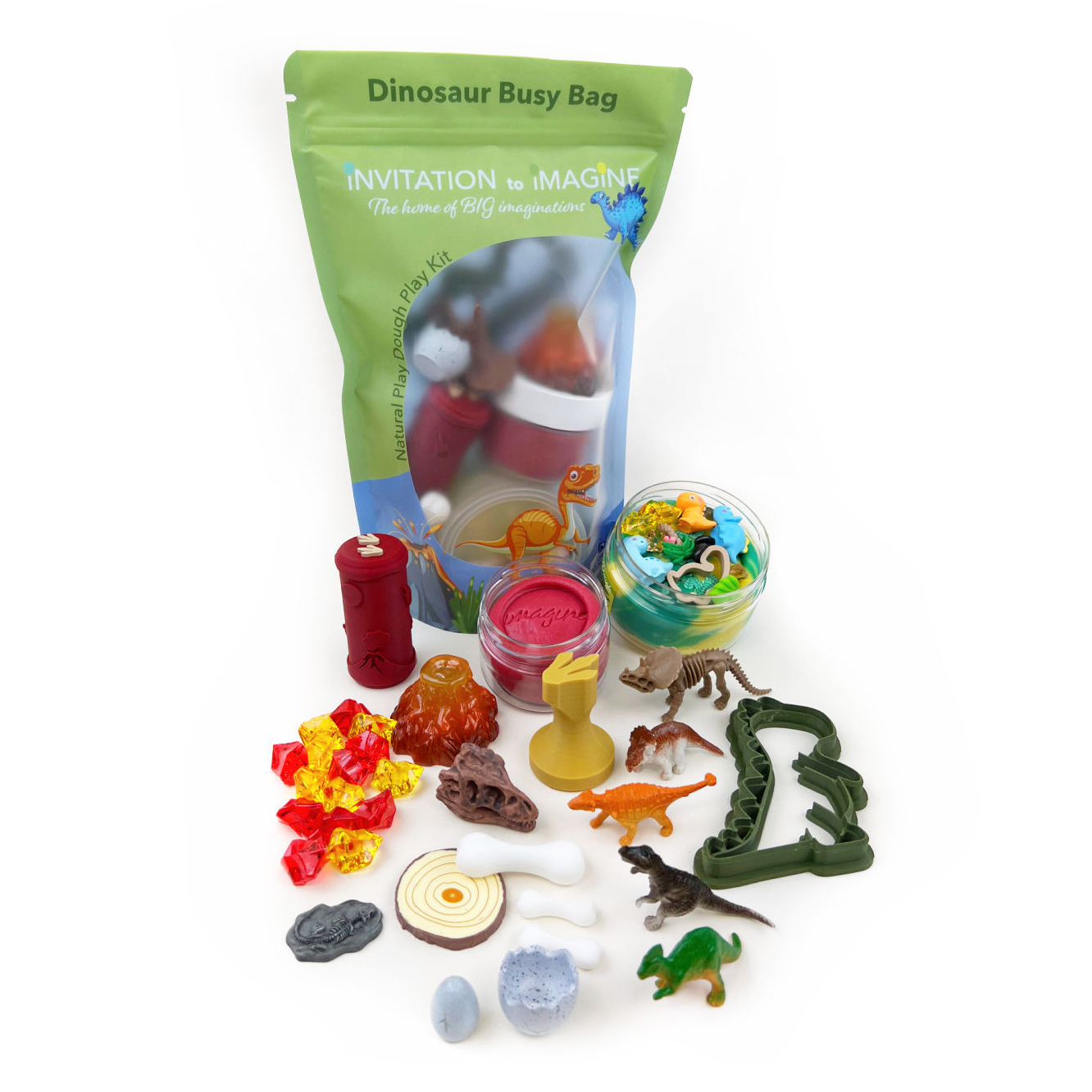 Invitation to Imagine Busy Bag Dinosaur kit pasta modellabile
