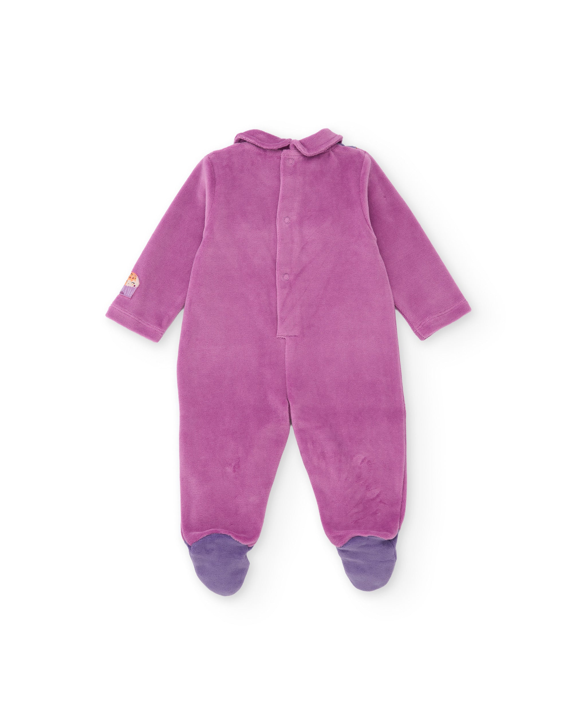 Tuc tuc pagliaccetto neonata pile viola con piedini