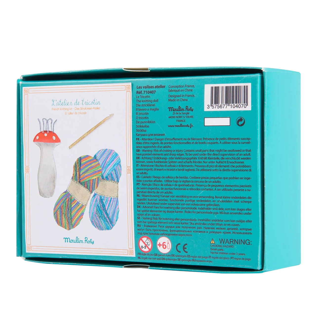 Moulin Roty Atelier Tricotin kit maglia bambini in legno