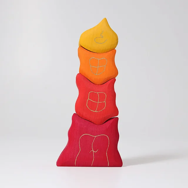 Grimm's Tower Roses set costruzioni 4 pezzi rossi