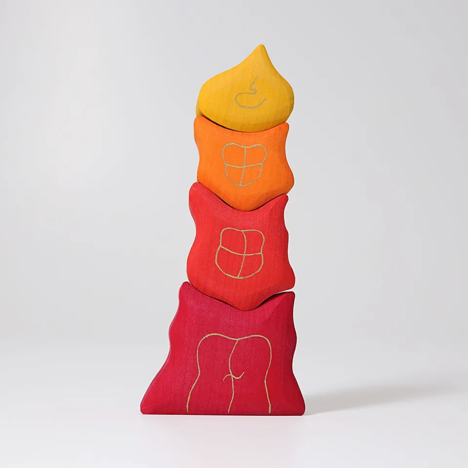 Grimm's Tower Roses set costruzioni 4 pezzi rossi