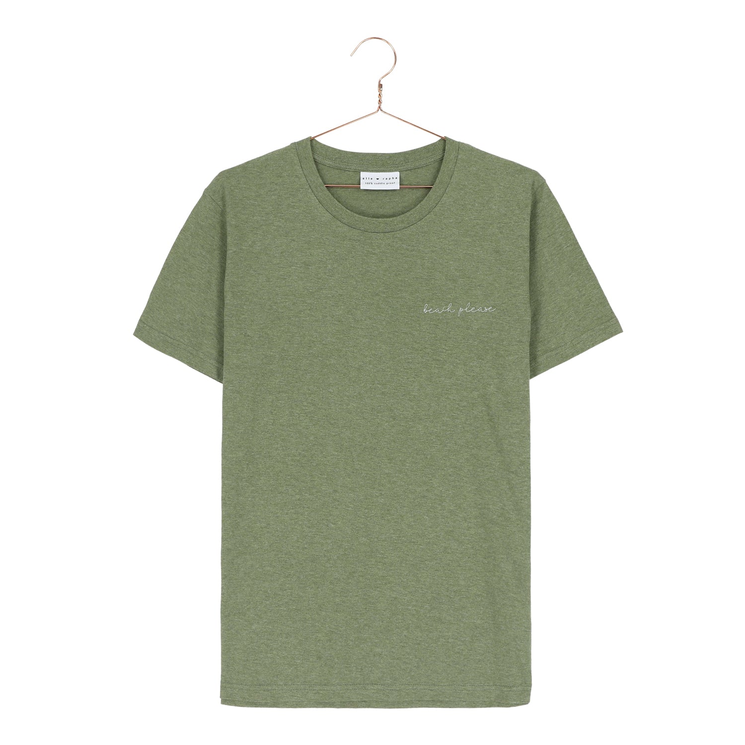 Ella and Rapha Beach Please t-shirt kaki cotone bio
