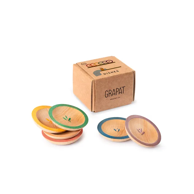 Grapat Rainbow Dishes piattini legno 6 pz 60 mm colorati