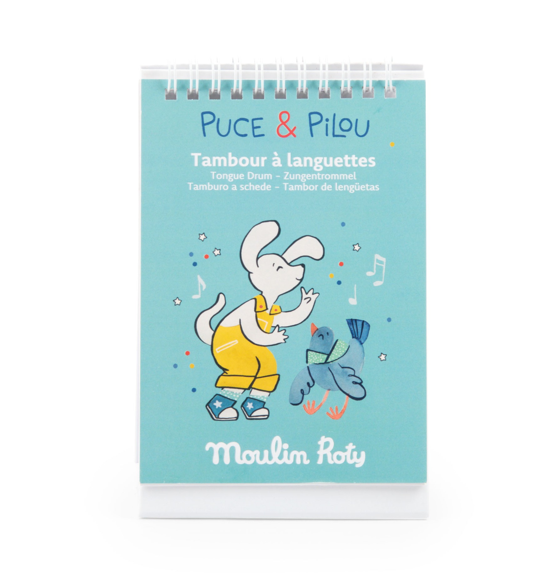 Moulin Roty Puce & Pilou tongue drum tamburo 20 cm