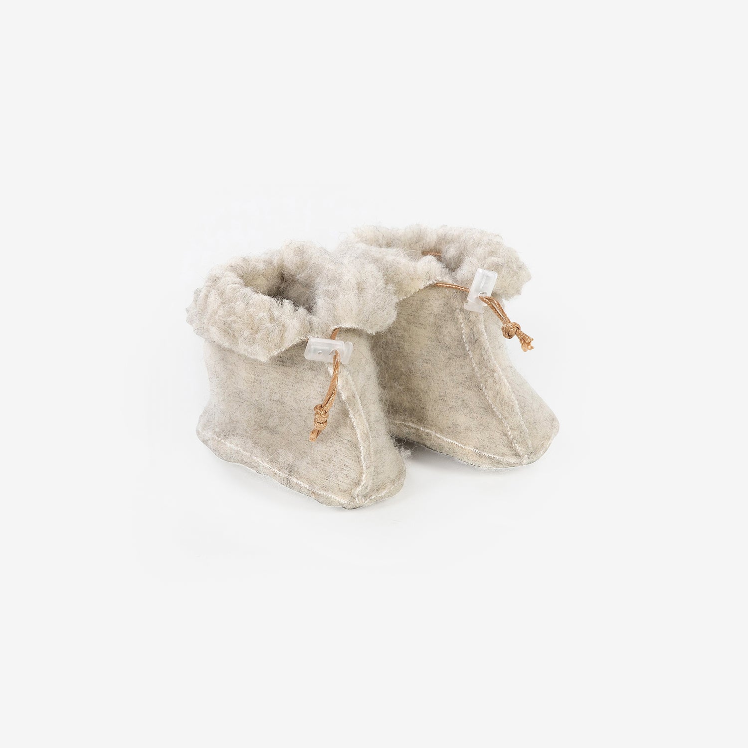 Kico Label scarpine neonato lana merino beige 0-6 mesi