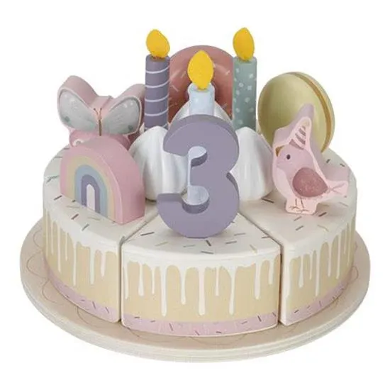 Little Dutch Birthday Cake 1-5 torta in legno rosa