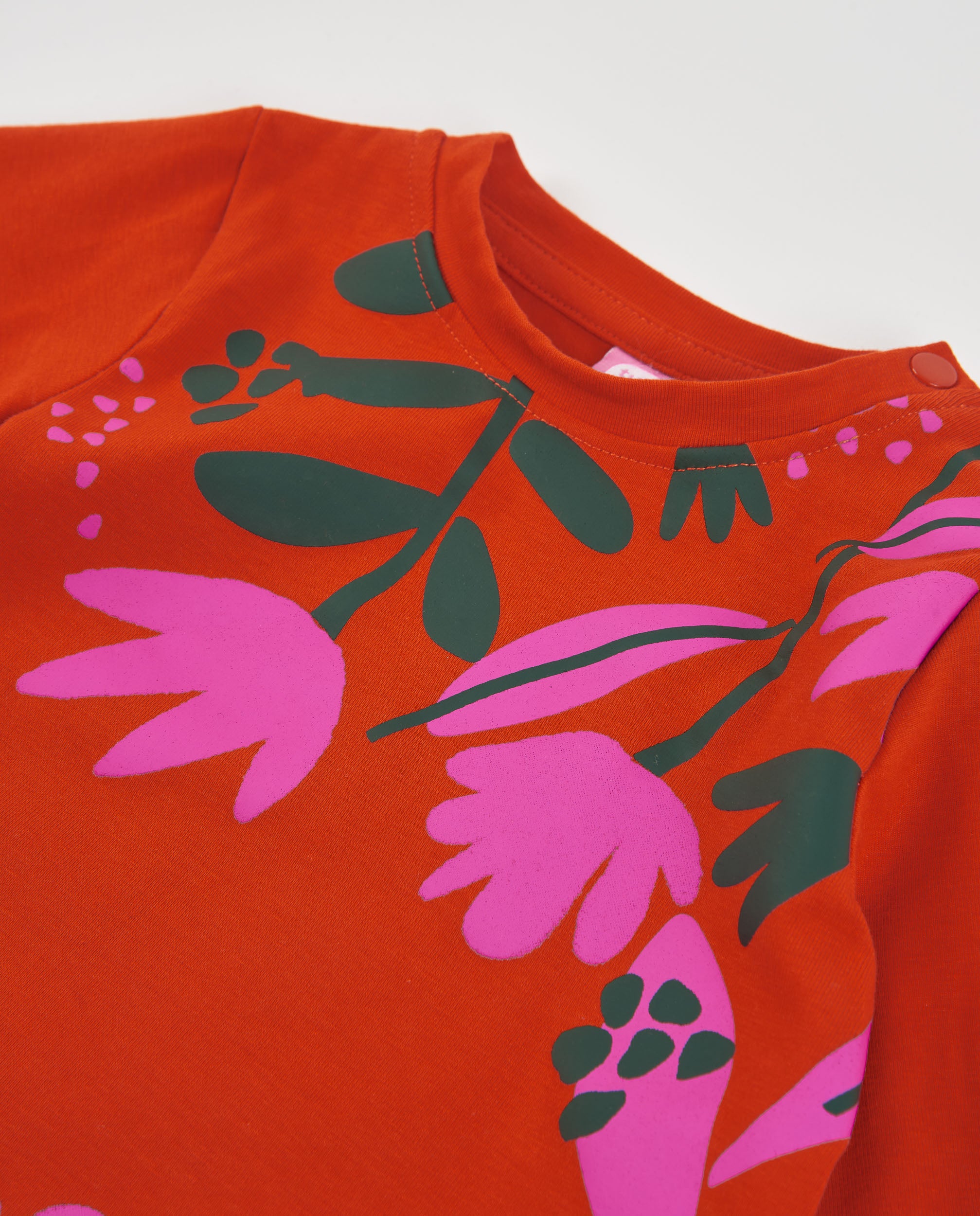 Tuc Tuc maglia bambina arancione fiori manica lunga